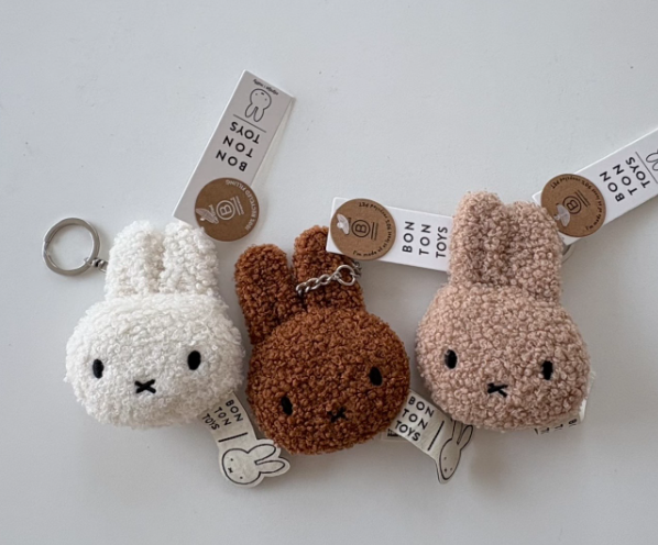 Bunny Plush Keychain – Teddy Texture Collection