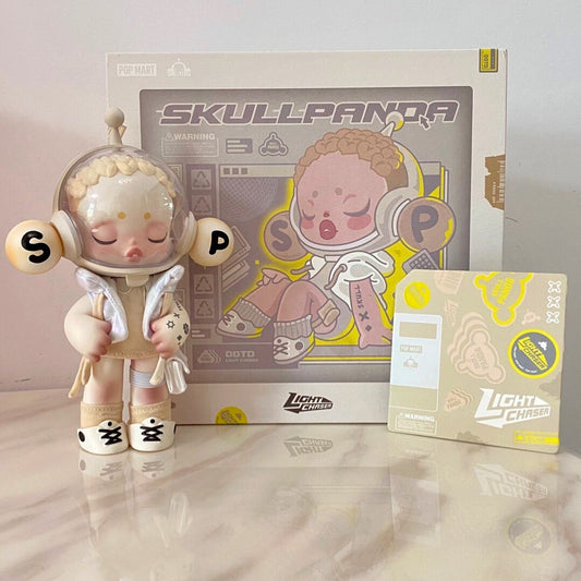 POPMART SKULLPANDA - Ootd Light Chaser Art Toy Figurine Limited Rare Chase Edition Designer Toy Collectible (Resale / Open Box)