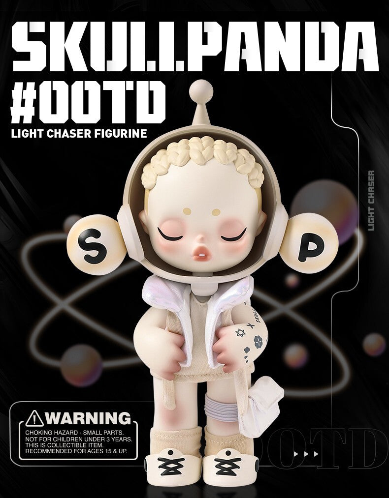 POPMART SKULLPANDA - Ootd Light Chaser Art Toy Figurine Limited Rare Chase Edition Designer Toy Collectible (Resale / Open Box)